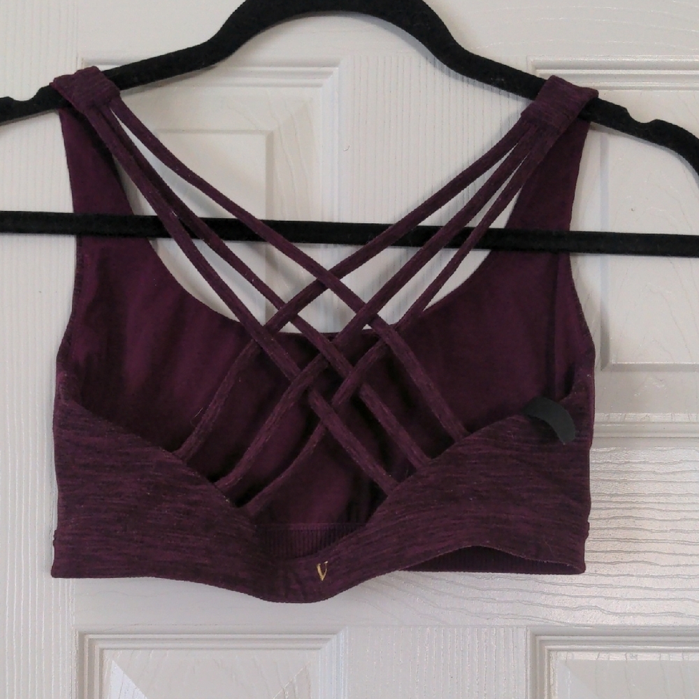 Victoria's Secret Purple Sports Bra Racerback Design - Picture 3 of 5